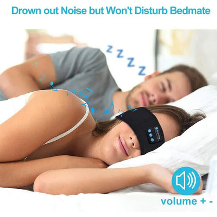 Wireless Bluetooth Headband Sleeping Eye Mask Headphones Headset Music UK