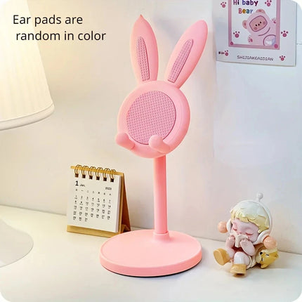 Cute Cartoon Bunny Phone Stand Adjustable Multifunction Desk Stretch Phone Holder for Iphone Ipad Tablet Flexible Smart Cell