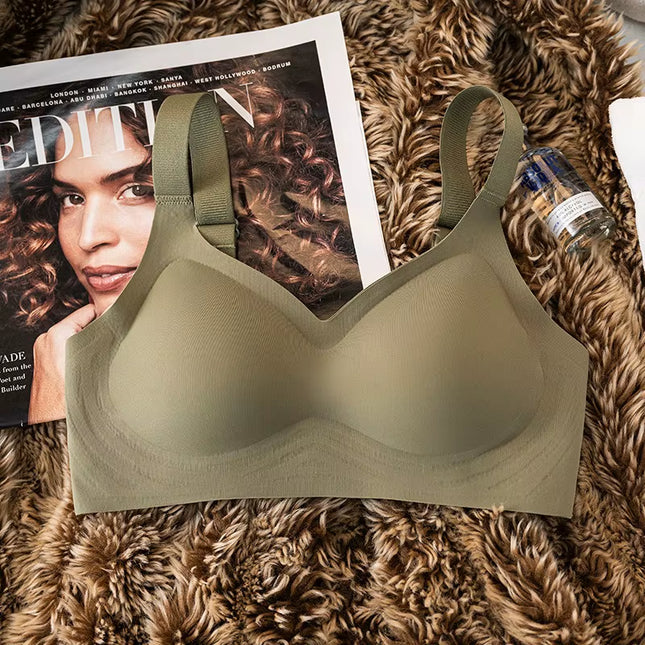 Seamless Bra for Women Comfort Padded Bras Wireless Underwear Support Gathered Wide Straps Sexy Lingerie Female Intimates