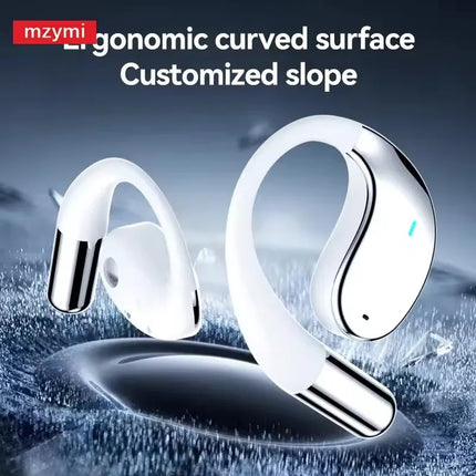 Mzymi Q39 Wireless Earhook Earphone Bluetooth5.4 ENC Call Noise Reduction Headphone LED Digital Display Headset for Android IOS