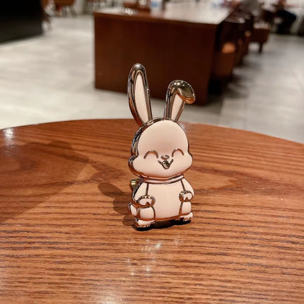 Bunny Finger Ring Holder Mobile Phone Mini Pull Rod Foldable Phone Finger Ring Holder Lazy Phone Back Sticker Pad Phone Kickstan
