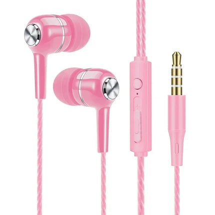 3.5Mm Wired Headphones in Ear Headset Wired Earphones with Microphone Bass Hifi Stereo Earbuds Sports In-Line Control for Phones