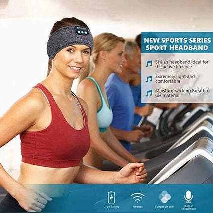 Wireless Bluetooth Headband Sleeping Eye Mask Headphones Headset Music UK