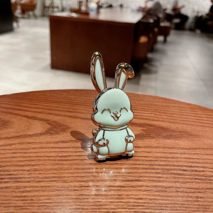 Bunny Finger Ring Holder Mobile Phone Mini Pull Rod Foldable Phone Finger Ring Holder Lazy Phone Back Sticker Pad Phone Kickstan