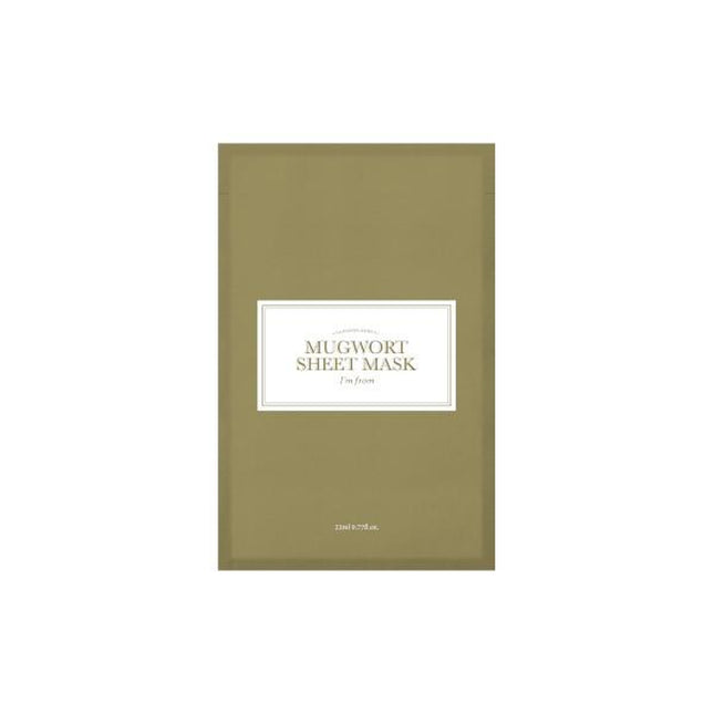[I'M from Official Tiktok Shop] Mugwort Sheet Mask 5Pcs(23Ml X 5), 91.45% Pure Mugwort Extract, Calming, Skincare, Skin Repair, Comfort, Soothing