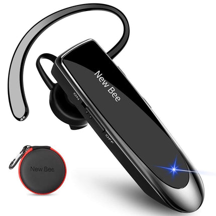 Handsfree Bluetooth Earpiece, Wireless Bluetooth Headset with Microphone (Black)