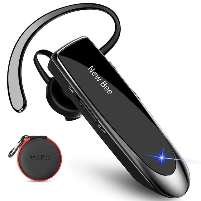 Handsfree Bluetooth Earpiece, Wireless Bluetooth Headset with Microphone (Black)