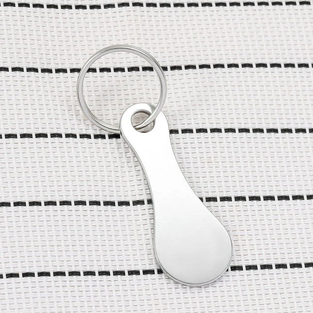 1Pcs Cart Shopping Token Trolley Key Keychain Coin Quarter Grocery Supermarket Holder Keyring Metal Ring Change Unlock Coins