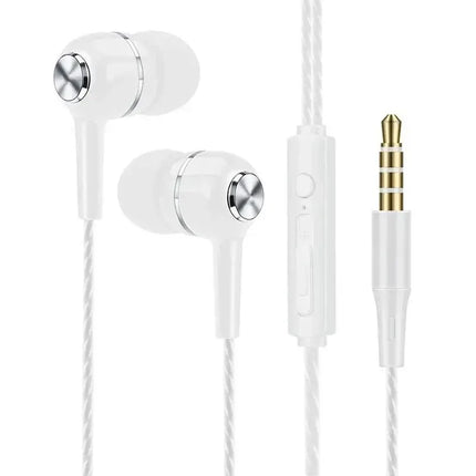 3.5Mm Wired Headphones in Ear Headset Wired Earphones with Microphone Bass Hifi Stereo Earbuds Sports In-Line Control for Phones