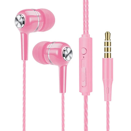 3.5Mm Wired Headphones in Ear Headset Wired Earphones with Microphone Bass Hifi Stereo Earbuds Sports In-Line Control for Phones