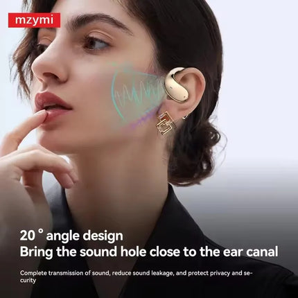 Mzymi Q39 Wireless Earhook Earphone Bluetooth5.4 ENC Call Noise Reduction Headphone LED Digital Display Headset for Android IOS