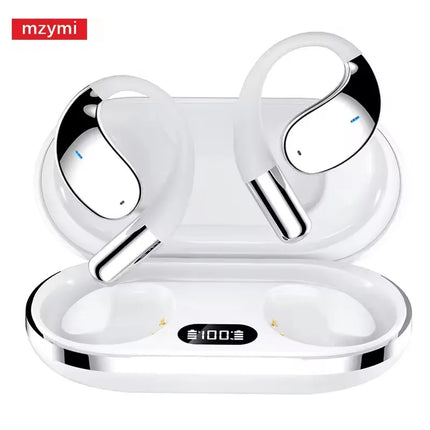 Mzymi Q39 Wireless Earhook Earphone Bluetooth5.4 ENC Call Noise Reduction Headphone LED Digital Display Headset for Android IOS