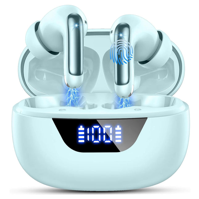 Wireless Headphones,Bluetooth 5.3 Stereo Earphones in Ear with 4 ENC Mic Clear Calls,Noise Cancelling Ear Buds,48H Battery Life.