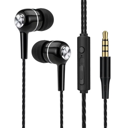 3.5Mm Wired Headphones in Ear Headset Wired Earphones with Microphone Bass Hifi Stereo Earbuds Sports In-Line Control for Phones