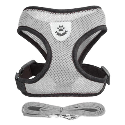 Cat Harness Vest Walking Lead Leash for Puppy Dogs Collar Polyester Adjustable Mesh Dog Harness for Small Medium Pet Accessories