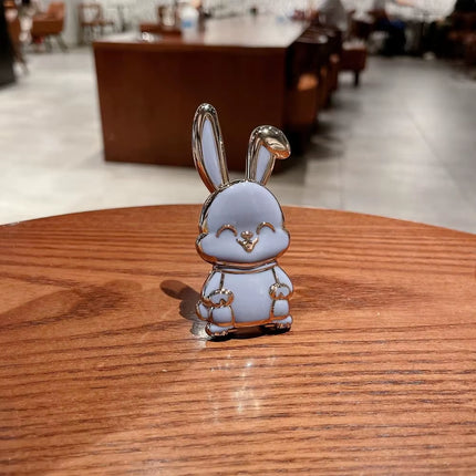 Bunny Finger Ring Holder Mobile Phone Mini Pull Rod Foldable Phone Finger Ring Holder Lazy Phone Back Sticker Pad Phone Kickstan