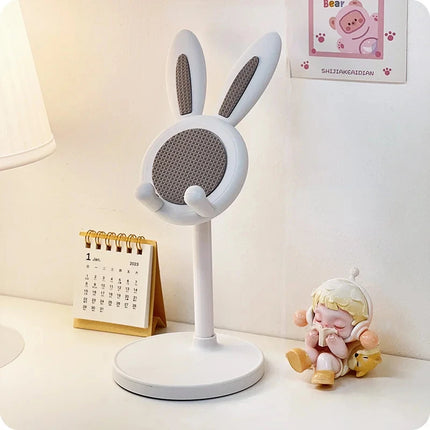 Cute Cartoon Bunny Phone Stand Adjustable Multifunction Desk Stretch Phone Holder for Iphone Ipad Tablet Flexible Smart Cell