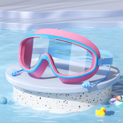 Kids Swimming Goggles Big Frame HD View Anti-Fog Waterproof Children'S Swim Goggles Boys and Girls Multi-Color to Choose